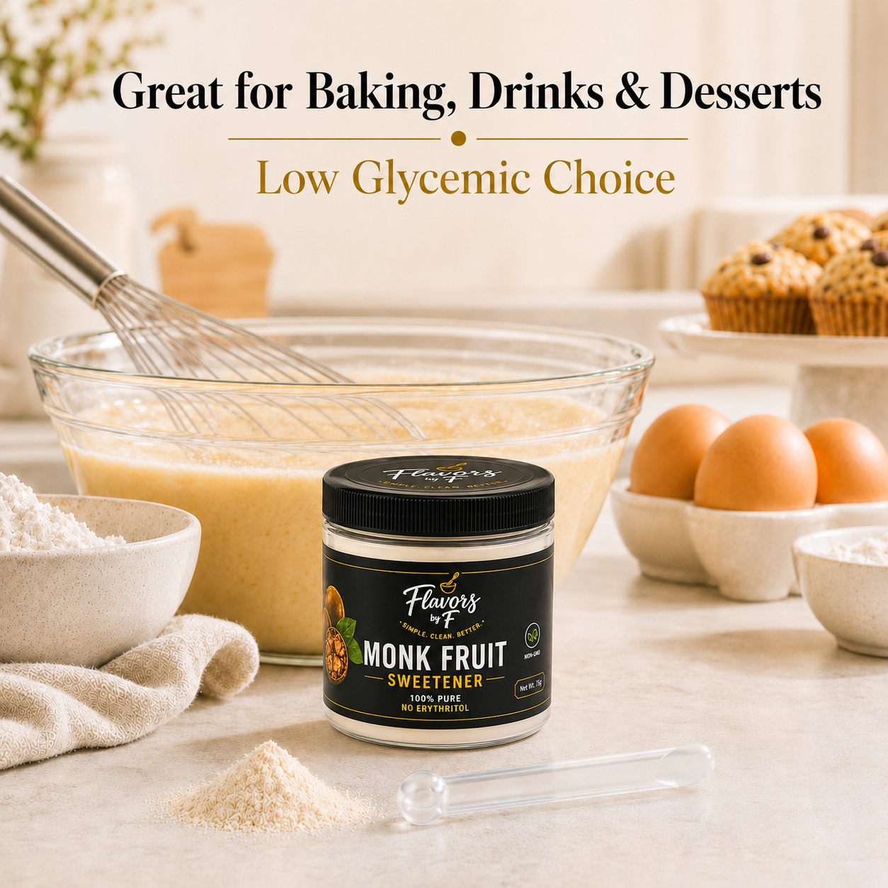 Monk Fruit Sweetener – 75g Jar